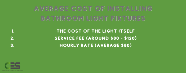 The Average Cost To Install Bathroom, How Much Does It Cost To Change Out A Light Fixture